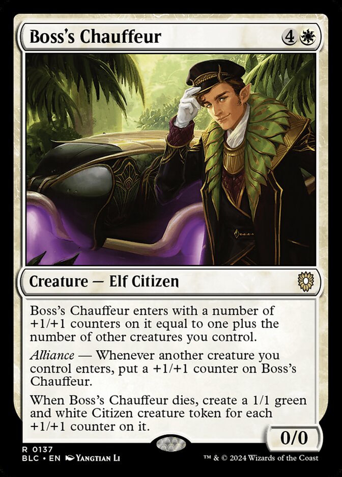 Boss's Chauffeur (137) - Bloomburrow Commander (BLC)