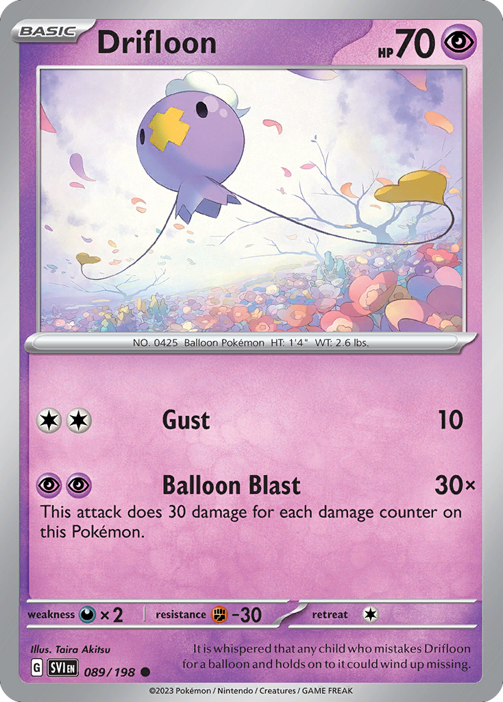 Drifloon (89/198) - [Reverse Holo] Scarlet & Violet (SVI)