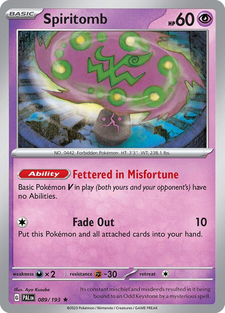 pal en pokemon cards Spiritomb (89/193)
