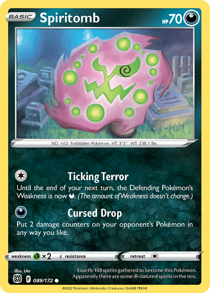 Spiritomb (89/172) - [Reverse Holo] Brilliant Stars (BRS)