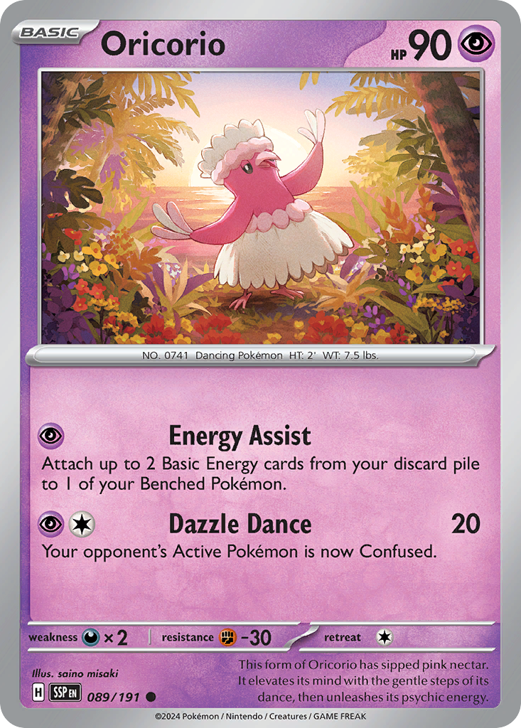 Oricorio (89/191) - [Reverse Holo] Surging Sparks (SSP)