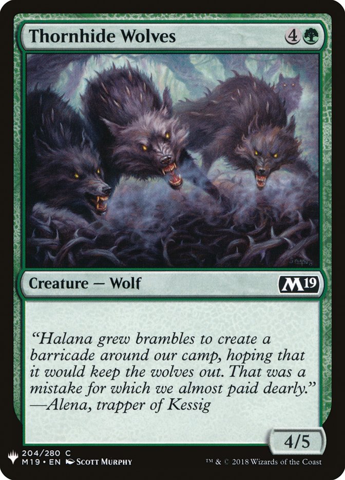 Thornhide Wolves - The List (PLST)