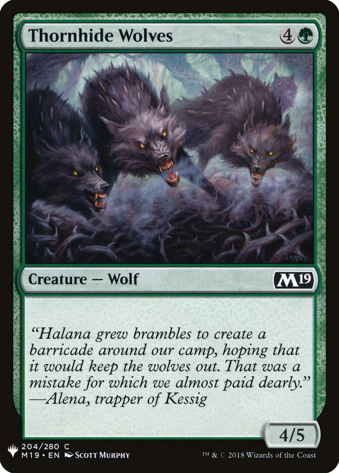 Thornhide Wolves (M19-204) - The List (PLST)