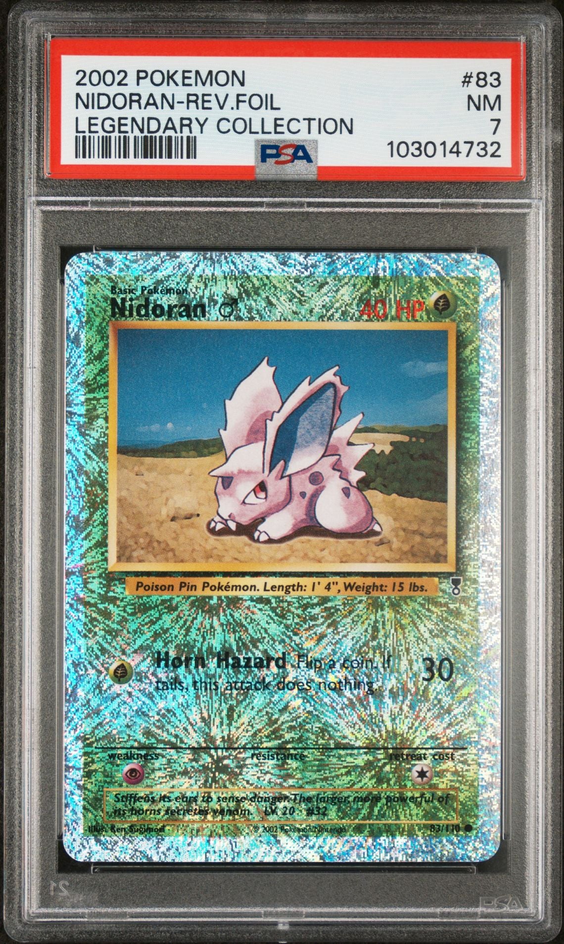 Nidoran #83 - [Reverse Holo, Graded PSA 7] Legendary Collection