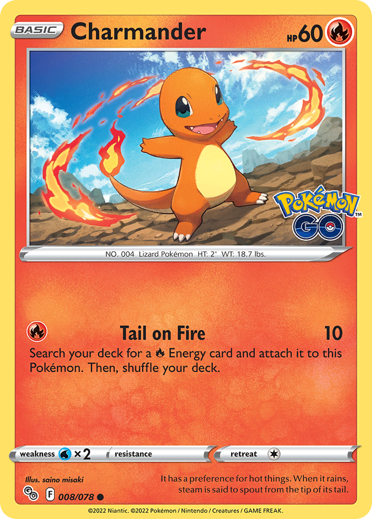 Charmander (8/78) - [Reverse Holo] Pokemon GO (PGO)