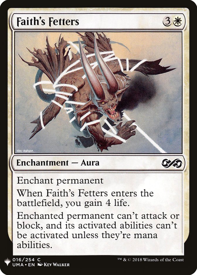 Faith's Fetters - The List (PLST)
