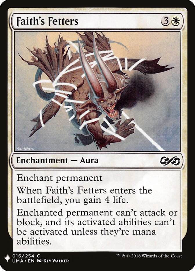 Faith's Fetters (UMA-16) - The List (PLST)