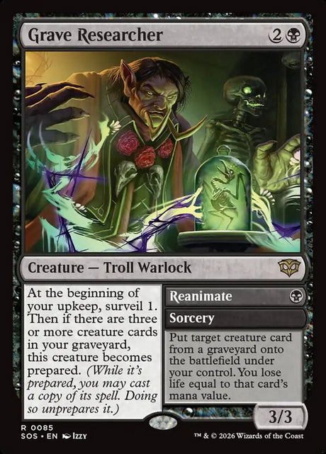 Grave Researcher // Reanimate (85) - Secrets of Strixhaven (SOS)