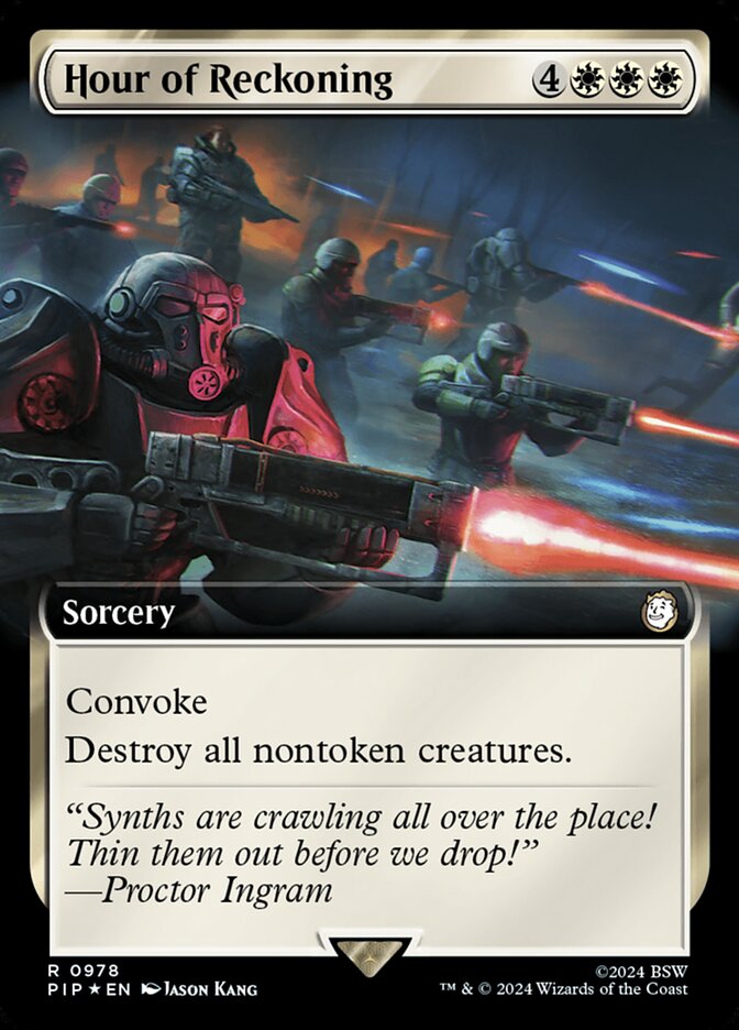 Hour of Reckoning - [Surge Foil, Extended Art] Fallout (PIP)