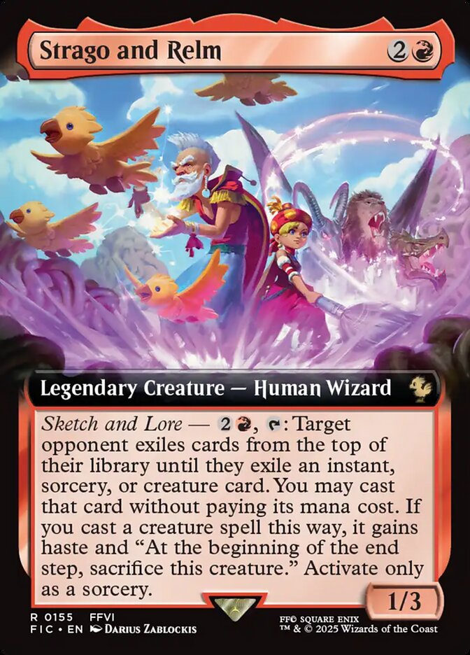 Strago and Relm (155) - [Foil, Extended Art] Final Fantasy Commander (FIC)
