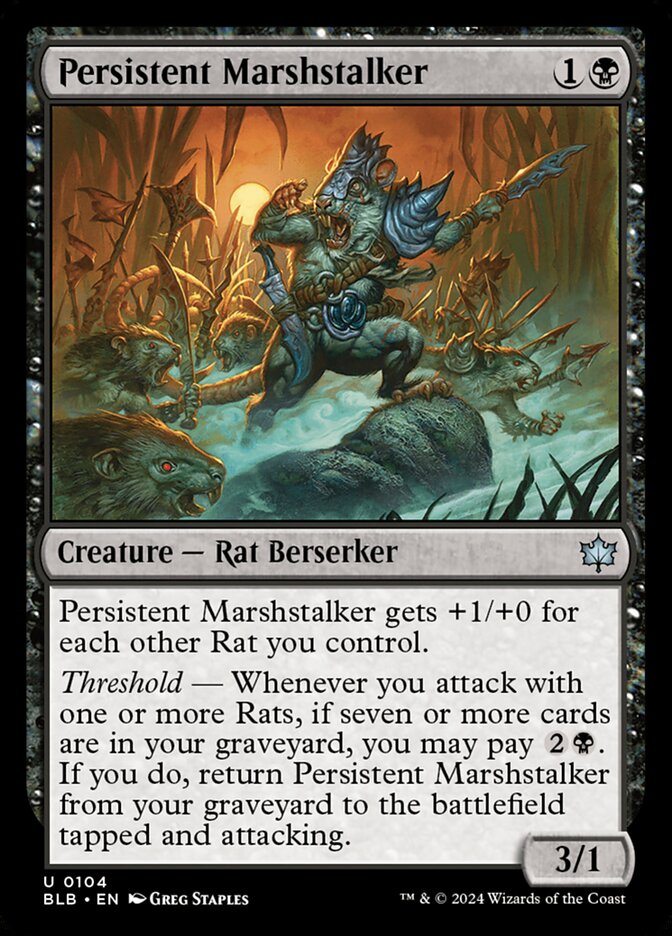 Persistent Marshstalker (104) - Bloomburrow (BLB)