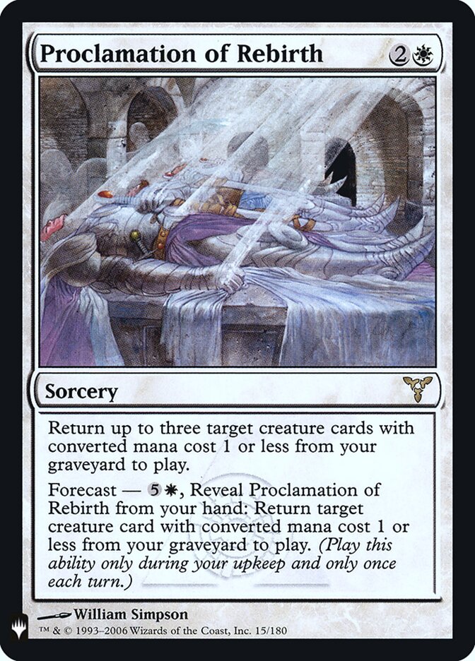 Proclamation of Rebirth (DIS-15) - The List (PLST)