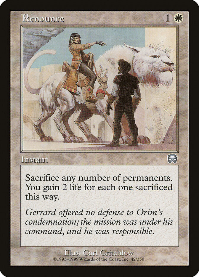 Renounce (42) - Mercadian Masques (MMQ)