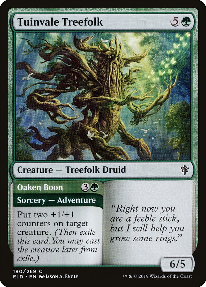 Tuinvale Treefolk // Oaken Boon (180) - Throne of Eldraine (ELD)
