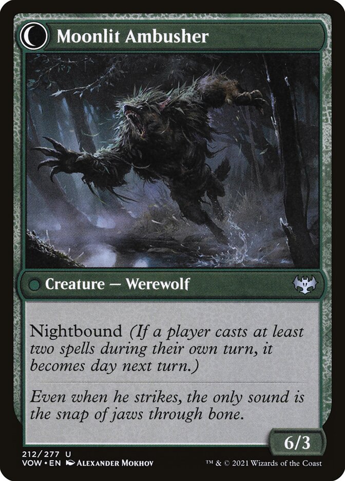 Oakshade Stalker // Moonlit Ambusher (212) - Innistrad: Crimson Vow (VOW)