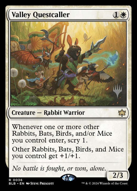 Valley Questcaller (36p) - Bloomburrow Promos (PBLB)