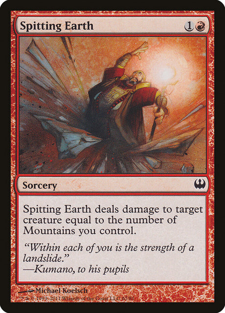 Spitting Earth (67) - Duel Decks: Knights vs. Dragons (DDG)
