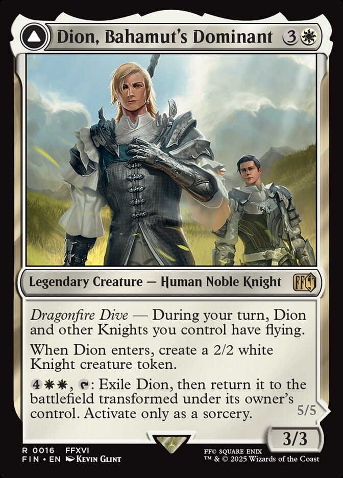 Dion, Bahamut's Dominant // Bahamut, Warden of Light (16) - [Foil] Final Fantasy (FIN)