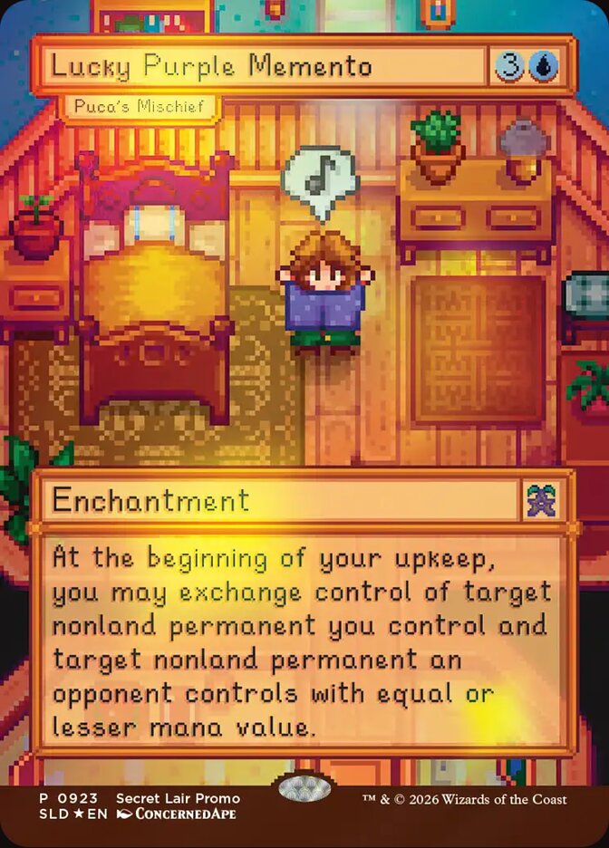 Lucky Purple Memento - Puca's Mischief - Secret Lair Drop (SLD)