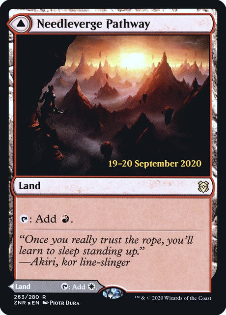 Needleverge Pathway // Pillarverge Pathway (263s) - Zendikar Rising Promos (PZNR)