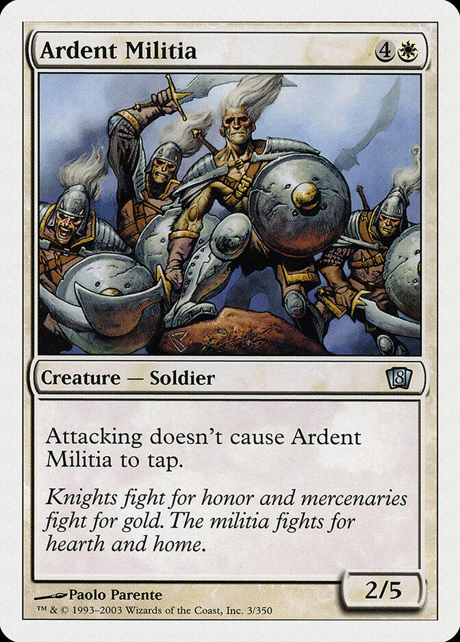 Ardent Militia (3) - Eighth Edition (8ED)