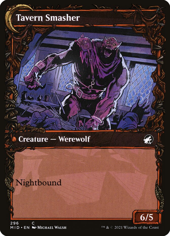 Tavern Ruffian // Tavern Smasher (296) - Innistrad: Midnight Hunt (MID)