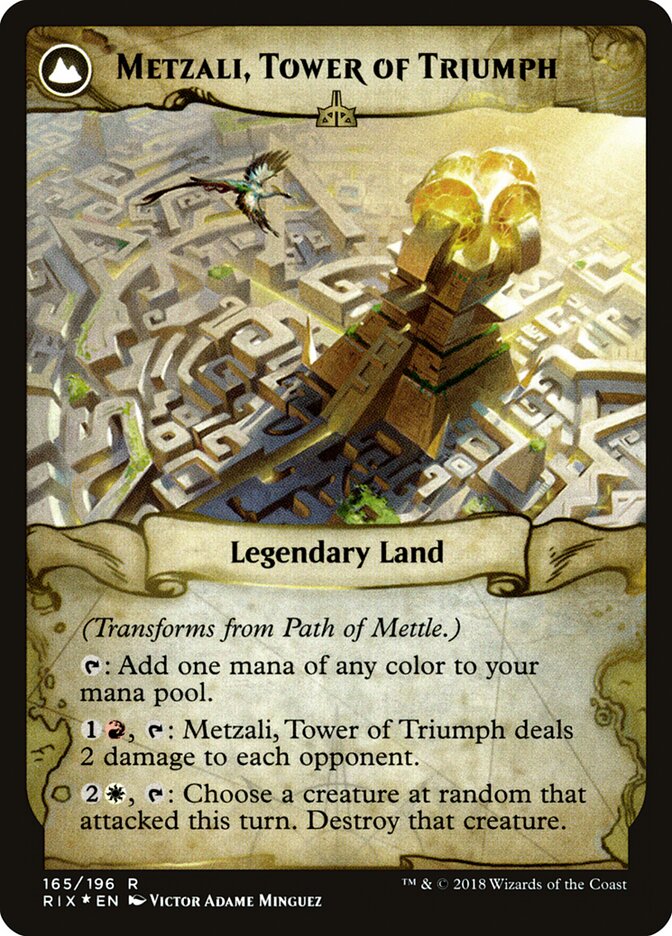 Path of Mettle // Metzali, Tower of Triumph (165s) - Rivals of Ixalan Promos (PRIX)