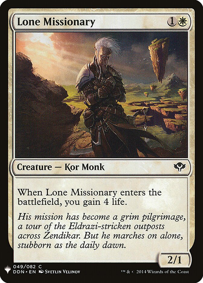 Lone Missionary (DDN-49) - The List (PLST)
