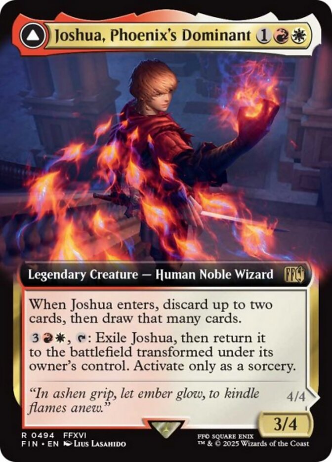 Joshua, Phoenix's Dominant // Phoenix, Warden of Fire (494) - [Extended Art] Final Fantasy (FIN)