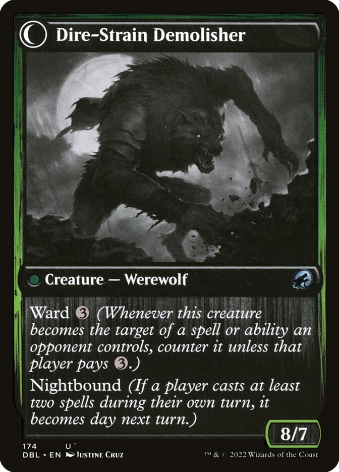 Burly Breaker // Dire-Strain Demolisher (174) - Innistrad: Double Feature (DBL)