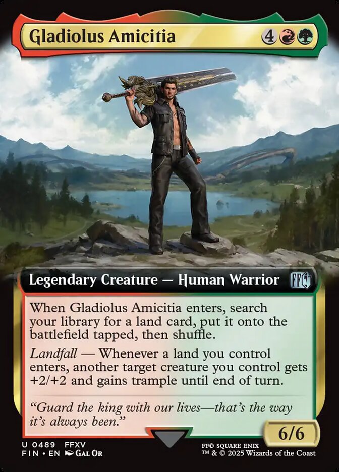 Gladiolus Amicitia (489) - [Foil, Extended Art] Final Fantasy (FIN)