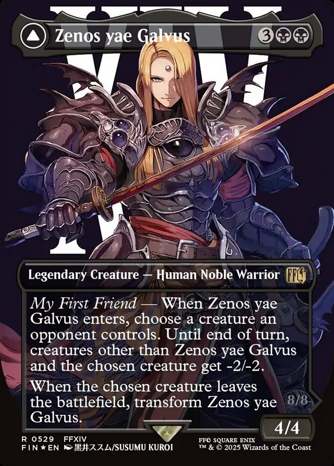 Zenos yae Galvus // Shinryu, Transcendent Rival (529) - [Surge Foil, Borderless] Final Fantasy (FIN)