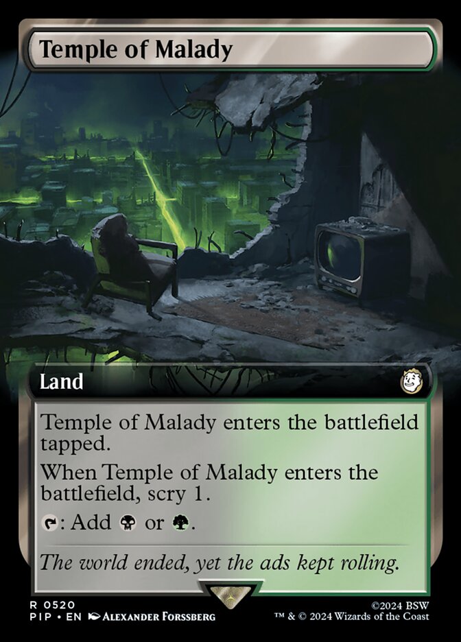 Temple of Malady - [Foil, Extended Art] Fallout (PIP)