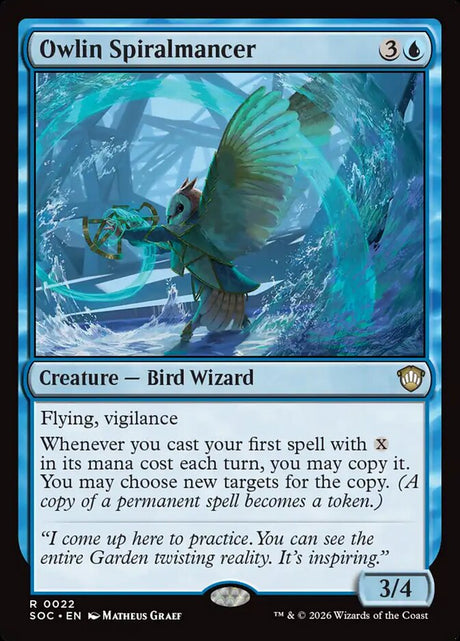 Owlin Spiralmancer (22) - Secrets of Strixhaven Commander (SOC)