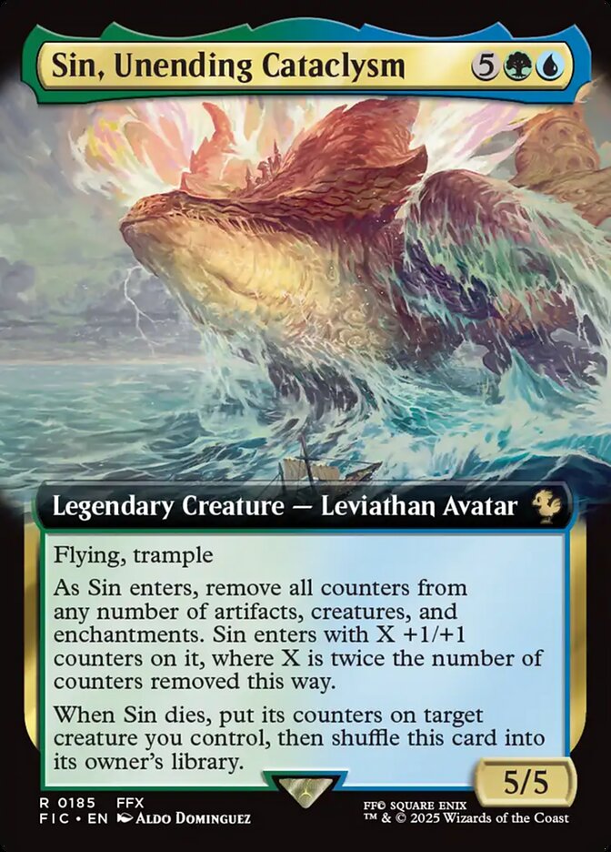 Sin, Unending Cataclysm (185) - [Extended Art] Final Fantasy Commander (FIC)