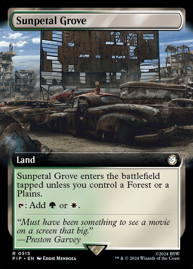Sunpetal Grove - [Foil, Extended Art] Fallout (PIP)