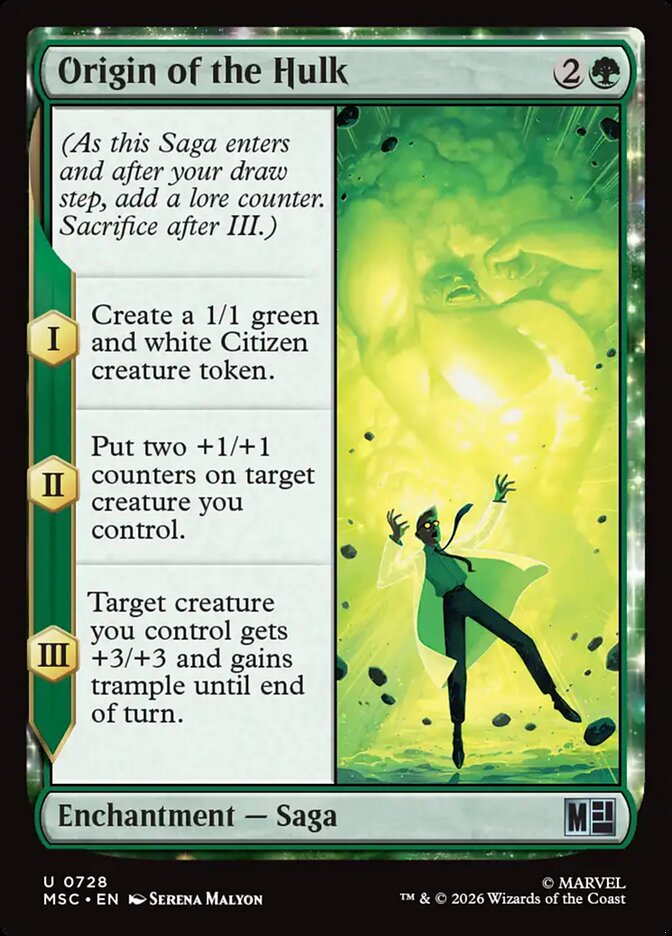 Origin of the Hulk (728) - Marvel Super Heroes Commander (MSC)