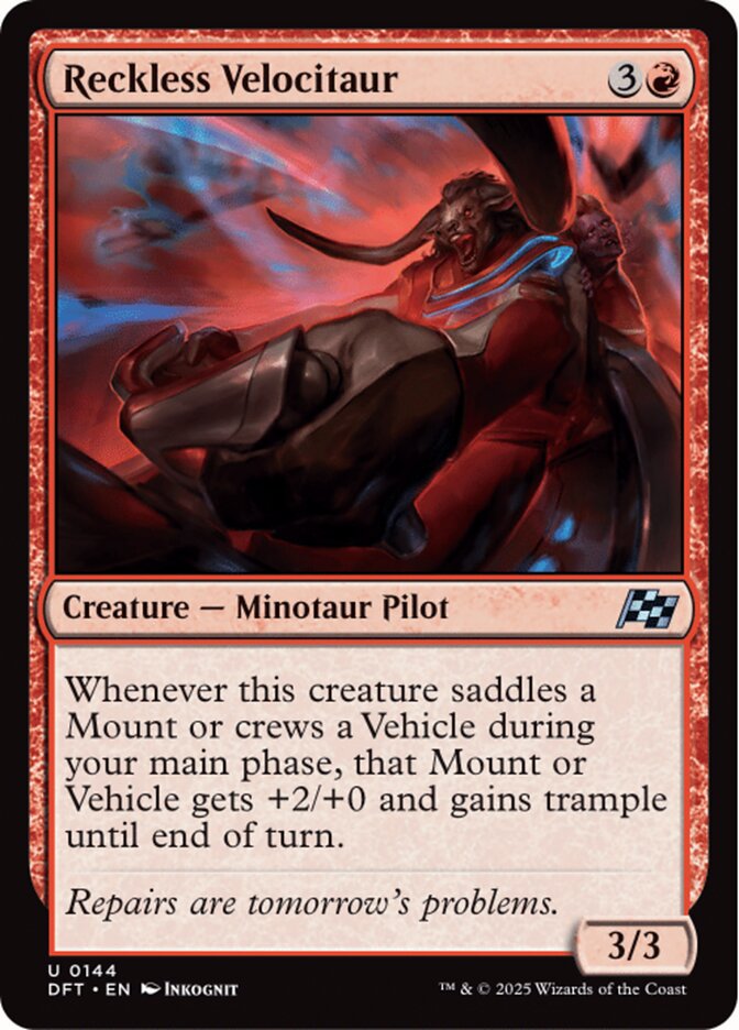 Reckless Velocitaur - [Foil] Aetherdrift (DFT)