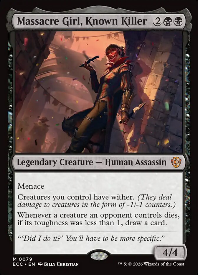 Massacre Girl, Known Killer (79) - Lorwyn Eclipsed Commander (ECC)