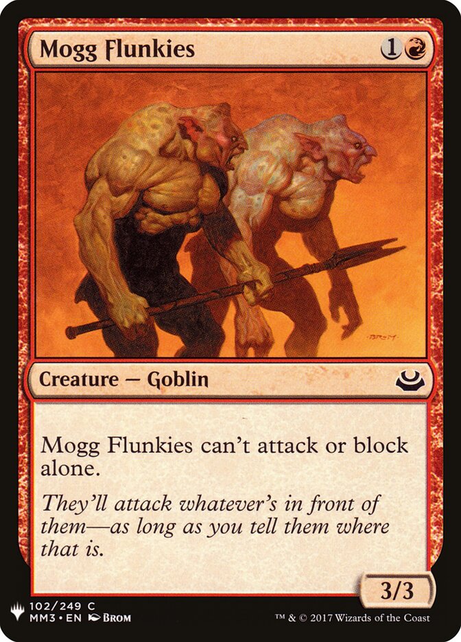 Mogg Flunkies (MM3-102) - The List (PLST)