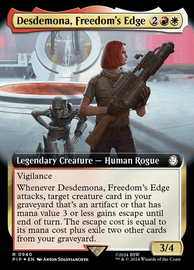 Desdemona, Freedom's Edge - [Surge Foil, Extended Art] Fallout (PIP)