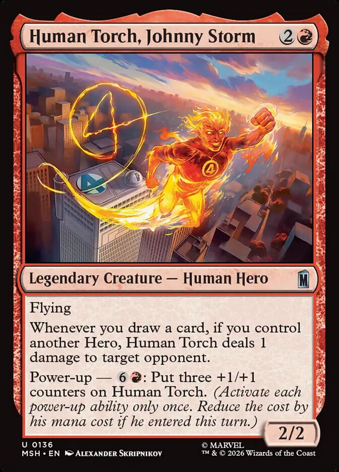 Human Torch, Johnny Storm (136) - Marvel Super Heroes (MSH)