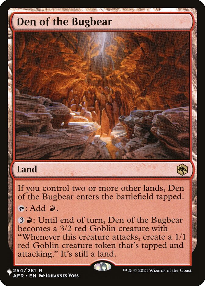 Den of the Bugbear (AFR-254) - The List (PLST)