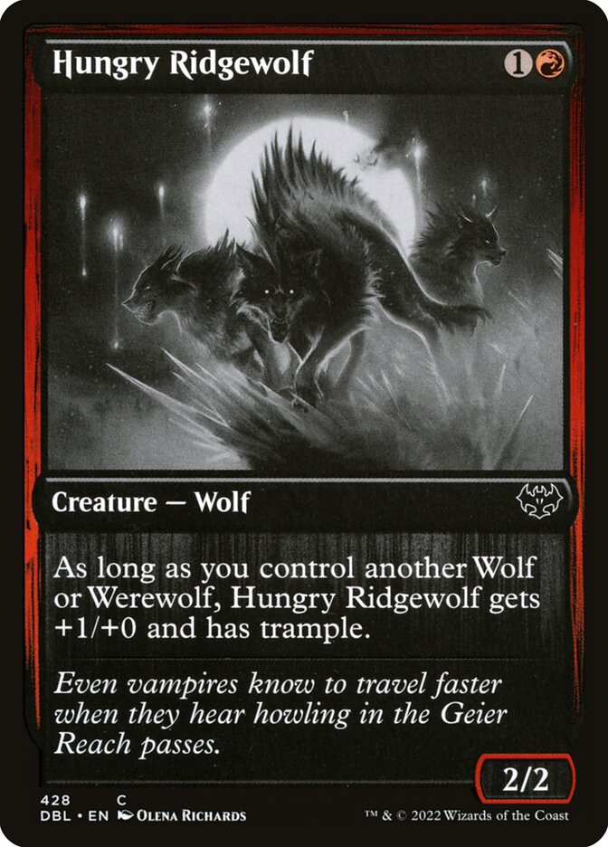 Hungry Ridgewolf - [Foil] Innistrad: Double Feature (DBL)