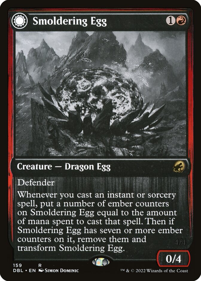 Smoldering Egg // Ashmouth Dragon - [Foil] Innistrad: Double Feature (DBL)