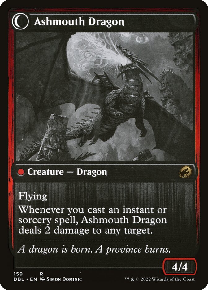 Smoldering Egg // Ashmouth Dragon (159) - Innistrad: Double Feature (DBL)