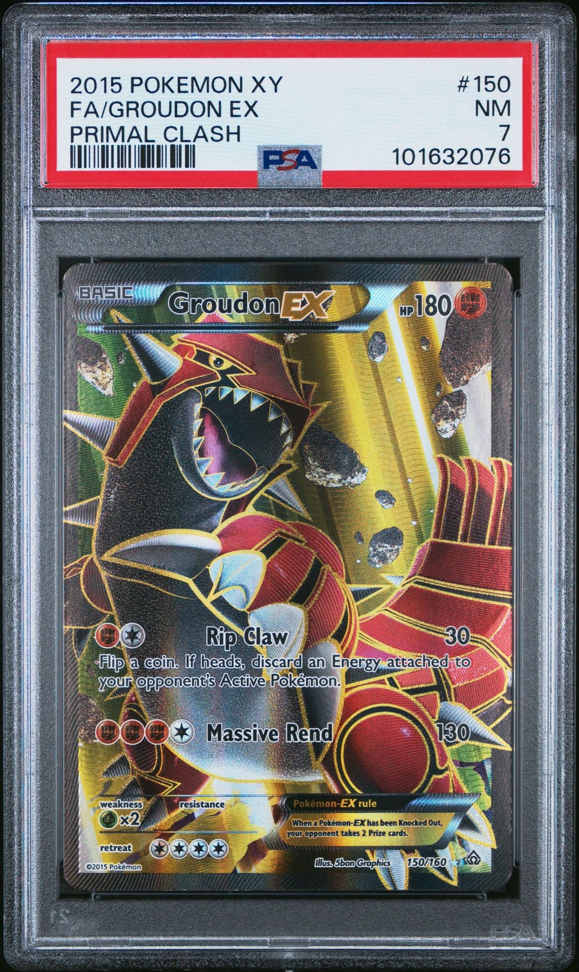 Groudon Ex #150 - [Graded PSA 7] Xy Primal Clash