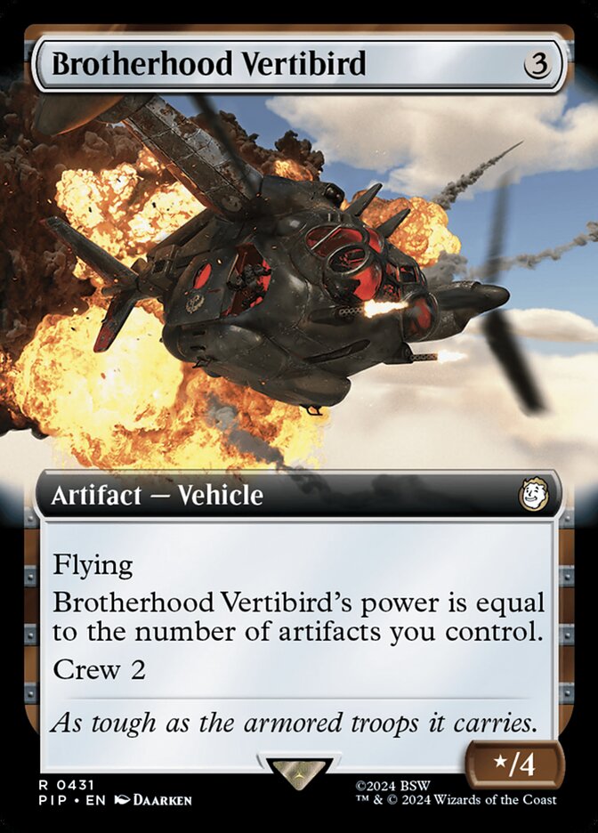 Brotherhood Vertibird - [Foil, Extended Art] Fallout (PIP)