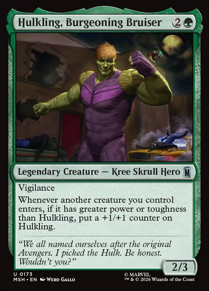 Hulkling, Burgeoning Bruiser (173) - Marvel Super Heroes (MSH)