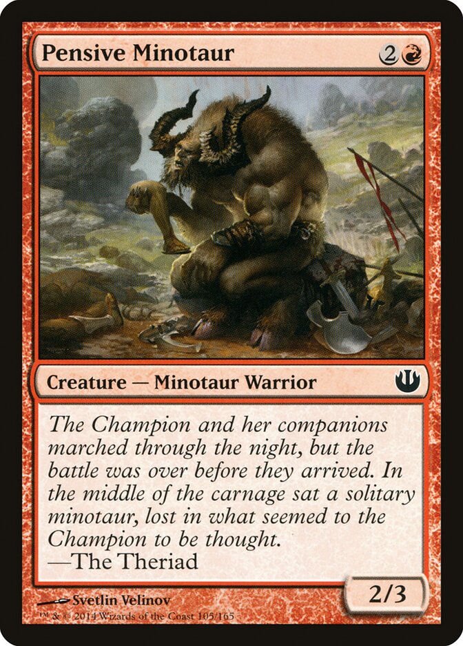 Pensive Minotaur (105) - Journey into Nyx (JOU)